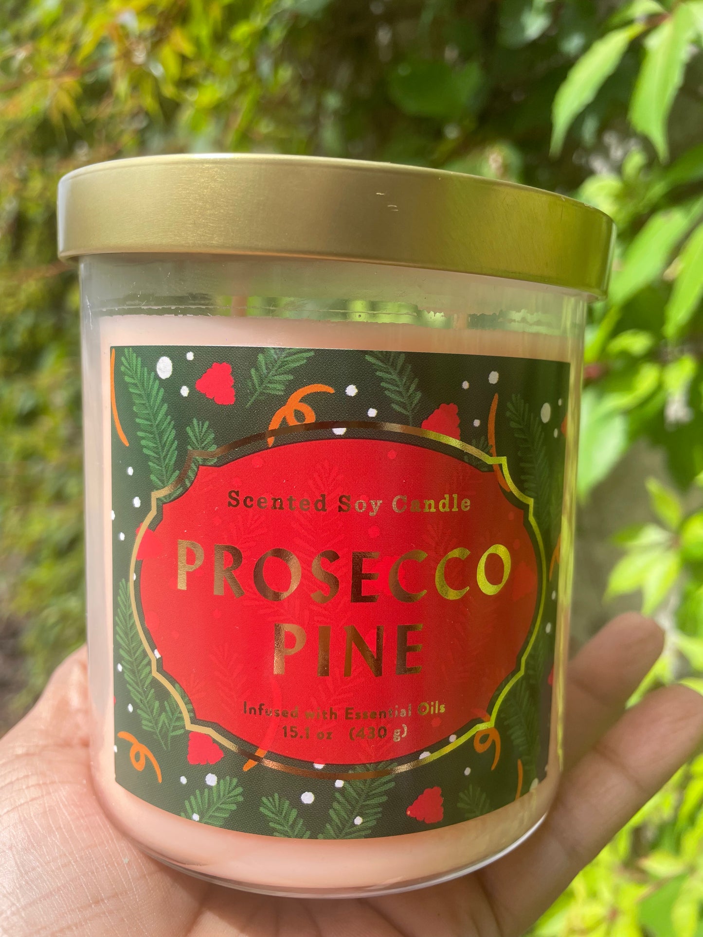 Vela de dos mecha perfumada Opalhouse 15 oz - pino Prosecco 4" de alto