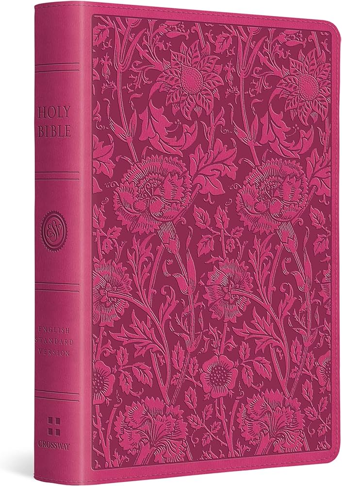 Biblia compacta de impresión grande ESV (impresión tipo léxico de 8 pt) (TruTone, Berry, Diseño floral)