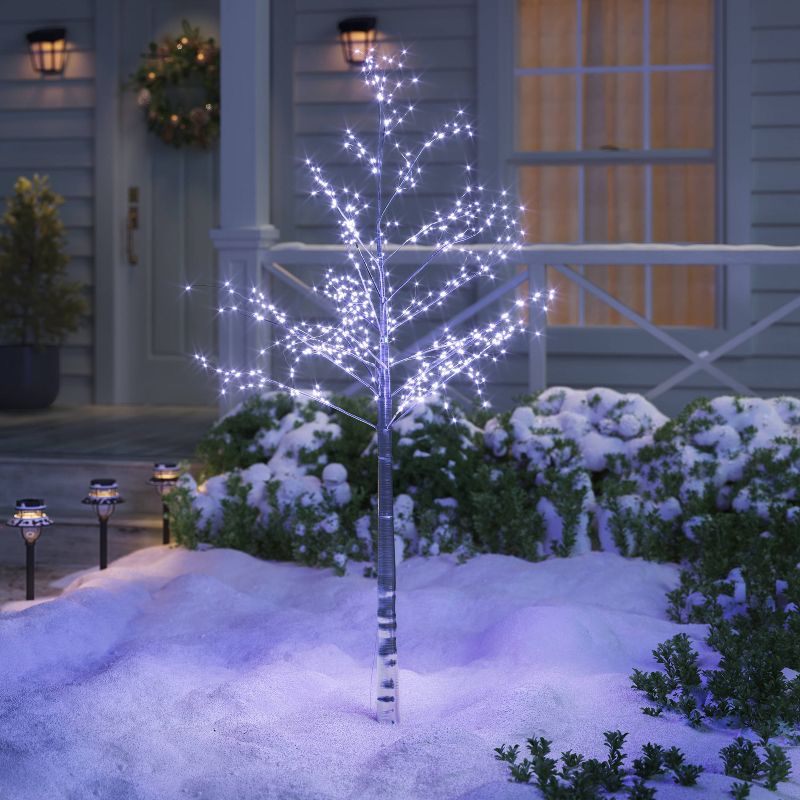 72" LED Silver Twig Tree Christmas Novelty Sculpture Light Pure White - Wondershop™