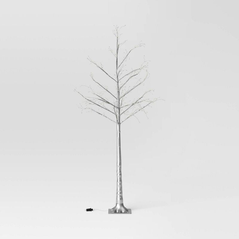 72" LED Silver Twig Tree Christmas Novelty Sculpture Light Pure White - Wondershop™
