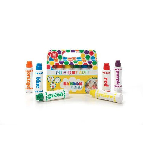 Marcadores de punto de arco iris lavables de 6 quilates - Do-A-Dot Art