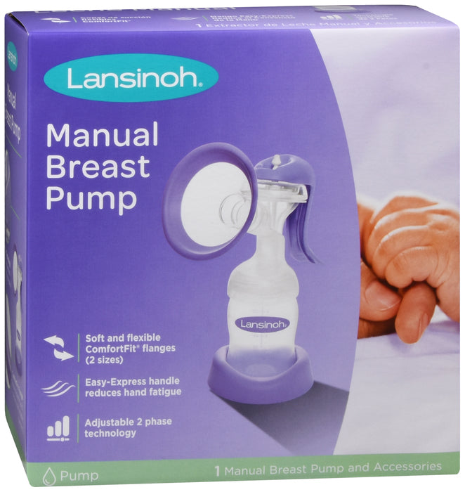 Extractor de leche manual Lansinoh, paquete de de 1, Transparente
