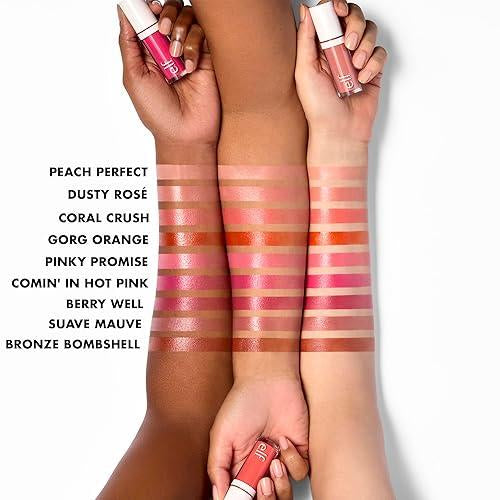 e.l.f. Camo Liquid Blush, Long-lasting Liquid Blush For High-pigment Color, Creates A Soft, Dewy Finish, Vegan Cruelty-free, Dusty Rosé - Color Dusty Rosé - Tamaño 0.13 Fl Oz (Pack of 1)