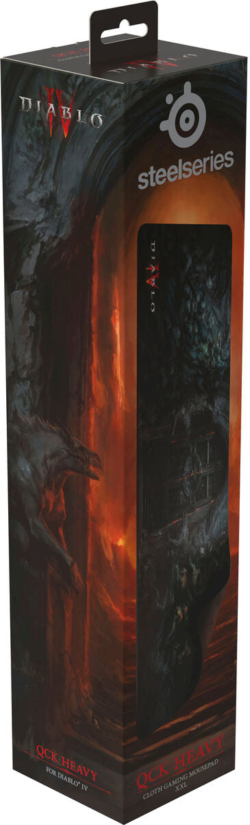 SteelSeries - Alfombrilla de mouse / raton para juegos de tela QcK (XXL) - Diablo IV Edition - Negro