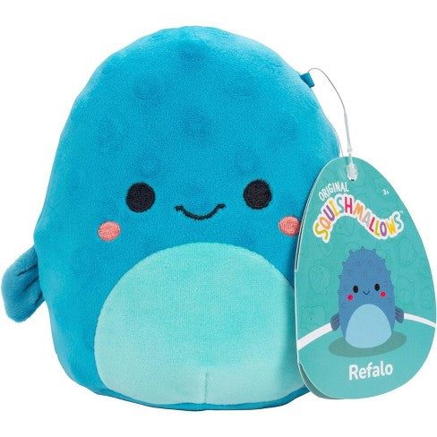 Squishmallows blandos 16 pulgadas Refalo el pez globo azul