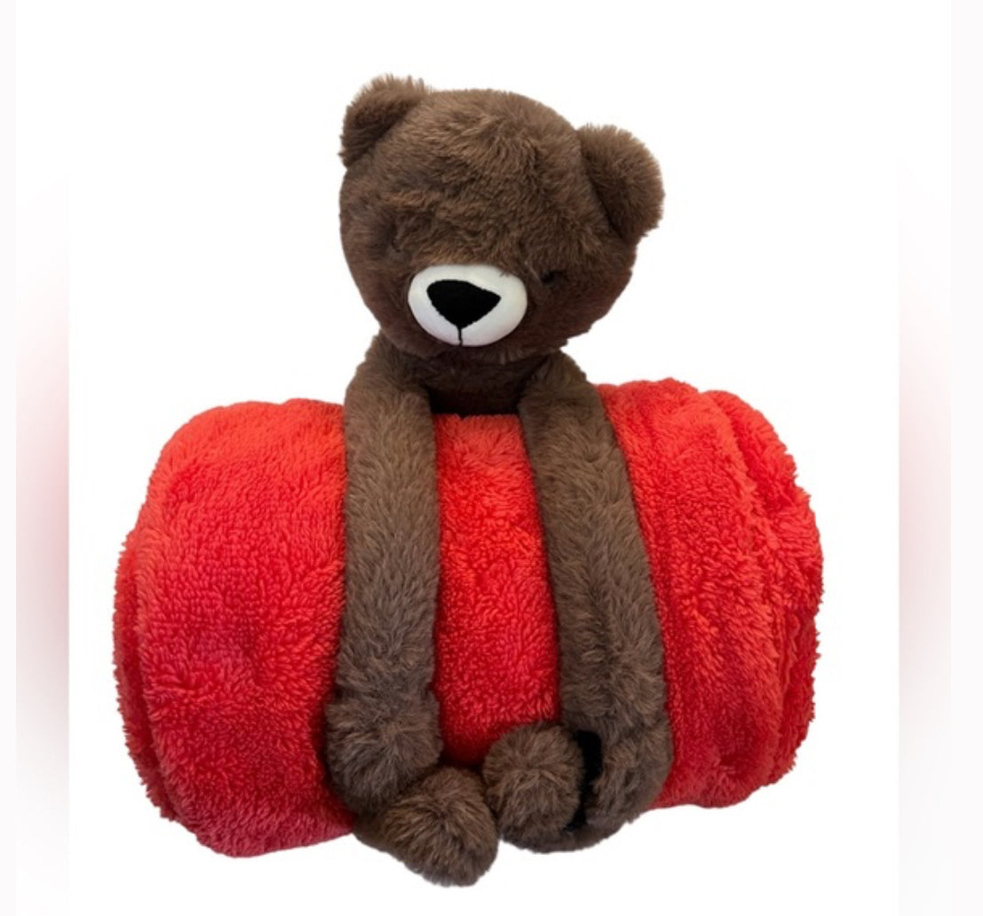 Almohada y manta de oso Nwot Pillowfort