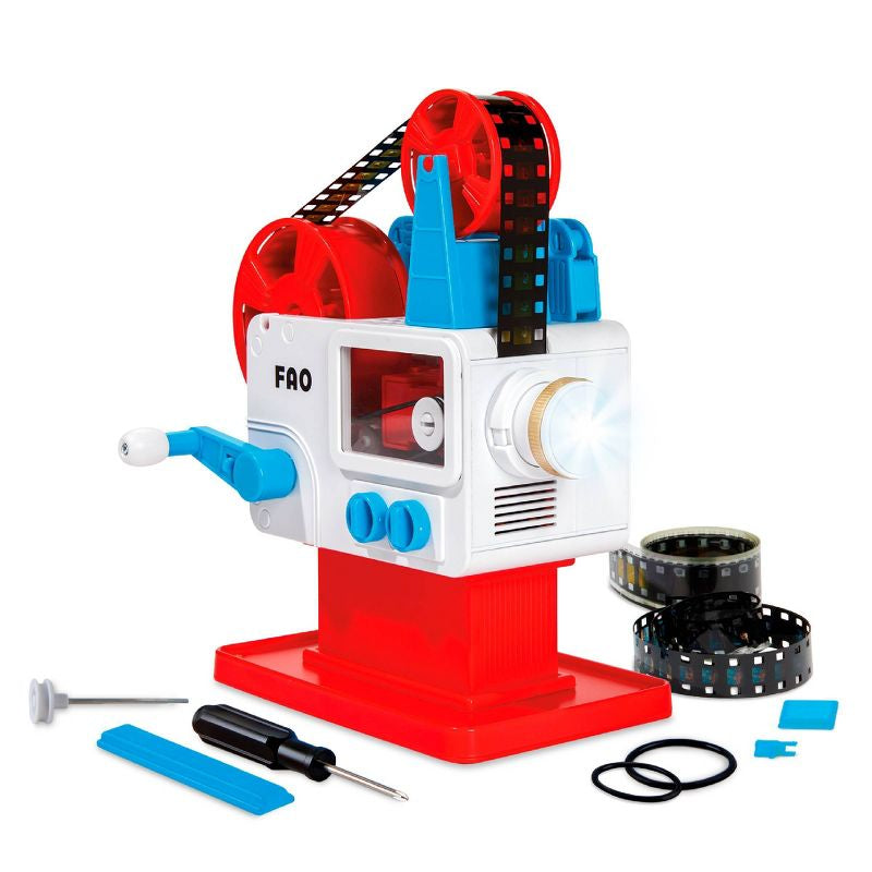Proyector de película retro de cine DIY de la FAO Schwarz
