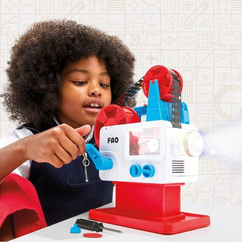 Proyector de película retro de cine DIY de la FAO Schwarz