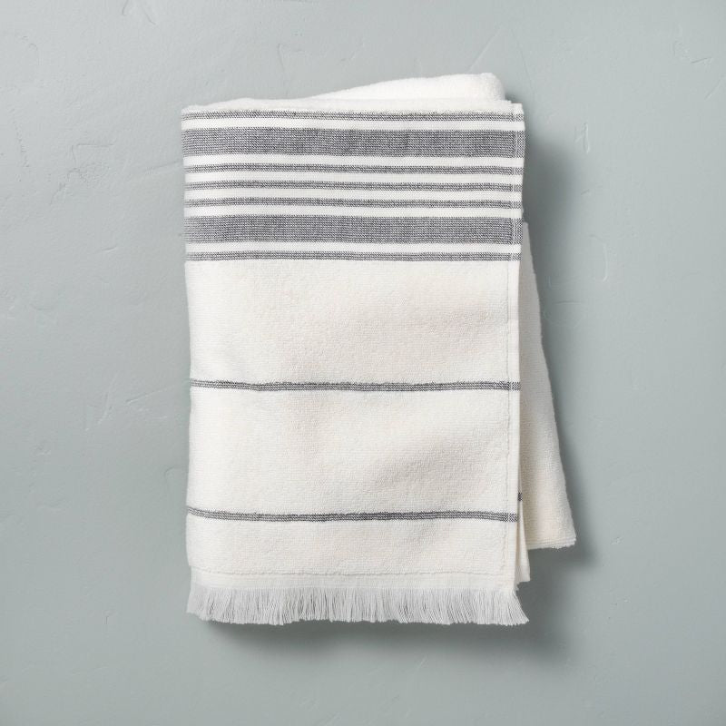 Toallas de baño Multistripe Crema/Gris - Heart&Hand™ with Magnolia