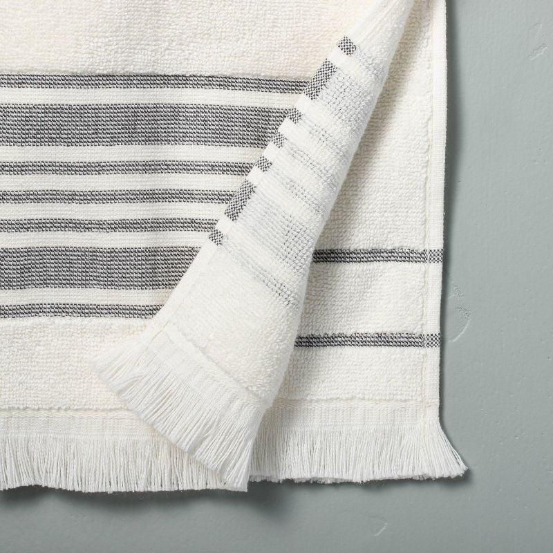 Toallas de baño Multistripe Crema/Gris - Heart&Hand™ with Magnolia