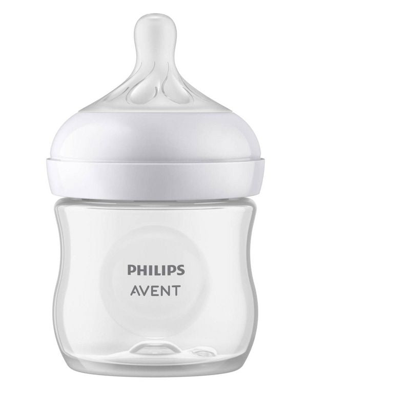 Biberón natural Philips Avent 3pk con pezón de respuesta natural - Transparente - 4 oz