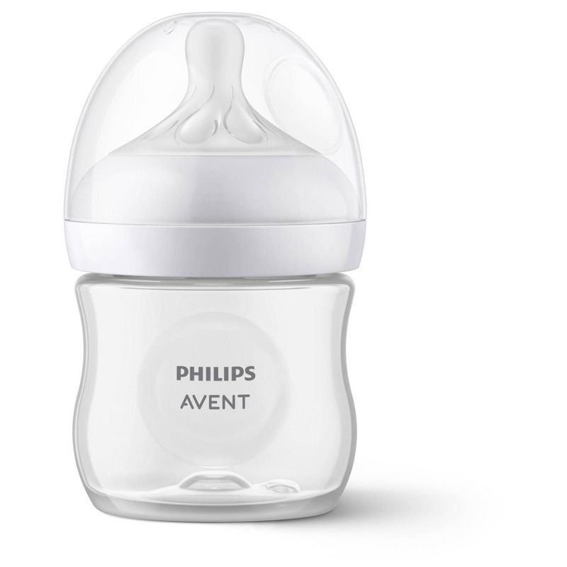 Biberón natural Philips Avent 3pk con pezón de respuesta natural - Transparente - 4 oz