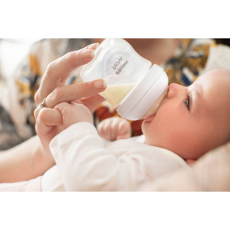 Biberón natural Philips Avent 3pk con pezón de respuesta natural - Transparente - 4 oz