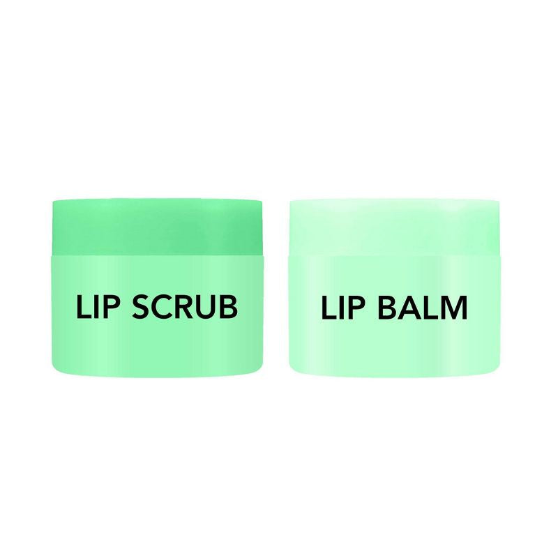 Juego de exfoliante y bálsamo labial Holler and Glow Plump Pout - Menta y vainilla - 0,17 oz/2ct