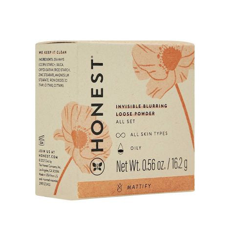 Honest Beauty Invisible Blurring Loose Powder - 0,56 oz para todo tipo de piel