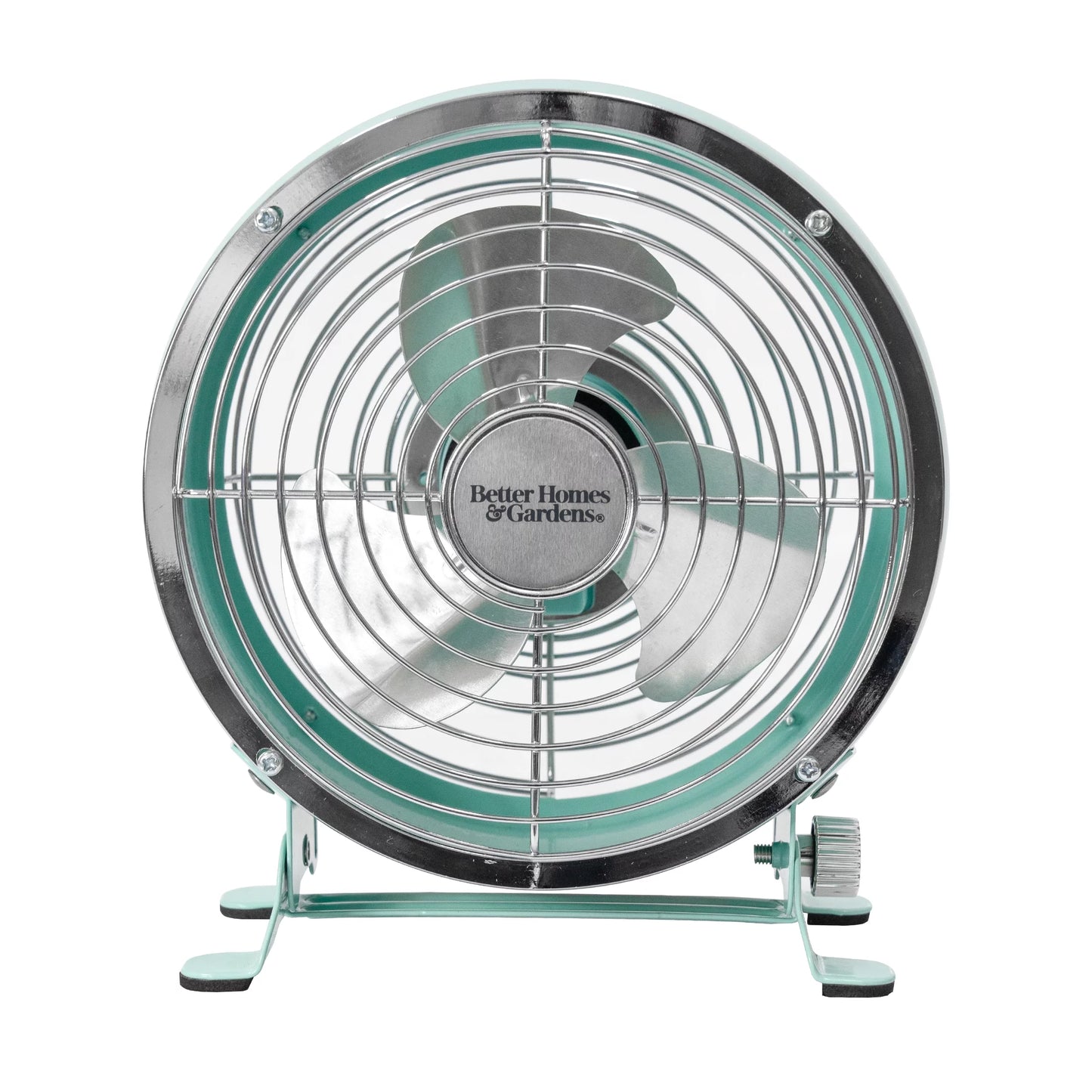 Better Homes & Gardens Ventilador de tambor de metal personal retro de 5 pulgadas con enchufe USB-C Mint