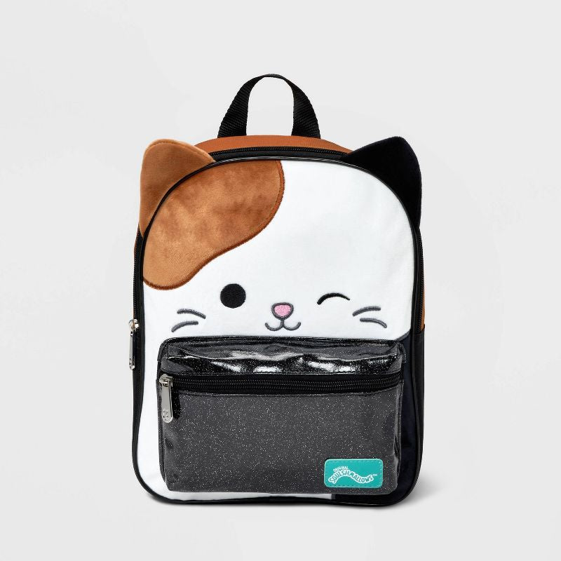 Mini mochila Squishmallows Cam the Cat de 11" para niños - Negro