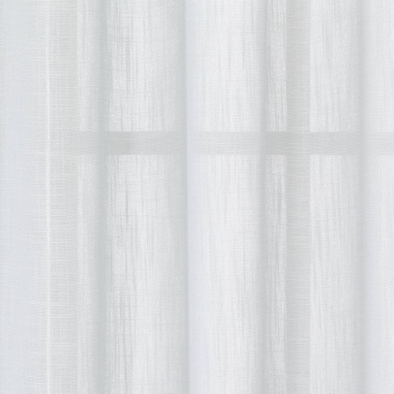 Panel De Cortina De Ventana De Borde De Contraste De 54"x84" Blanco/marrón Claro - Threshold ™