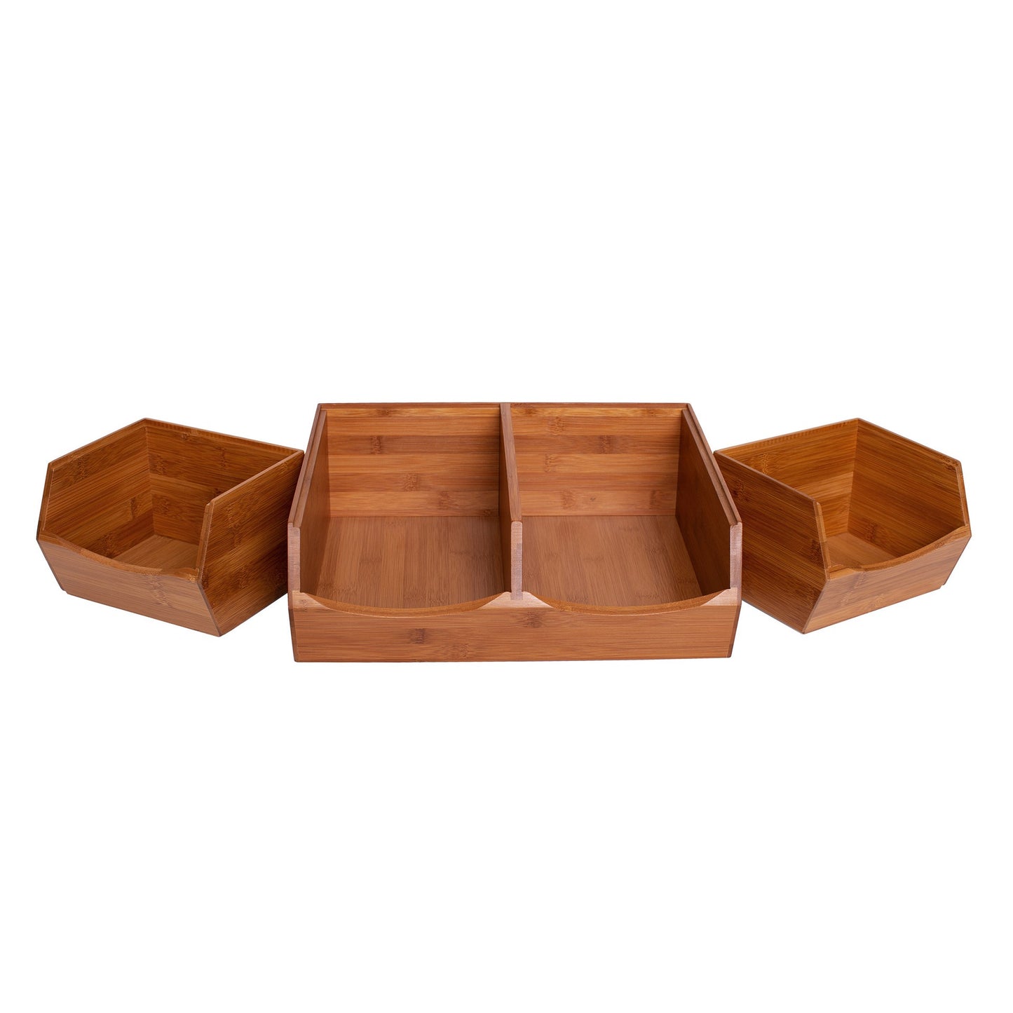 Bamboo Bin Organizer Set