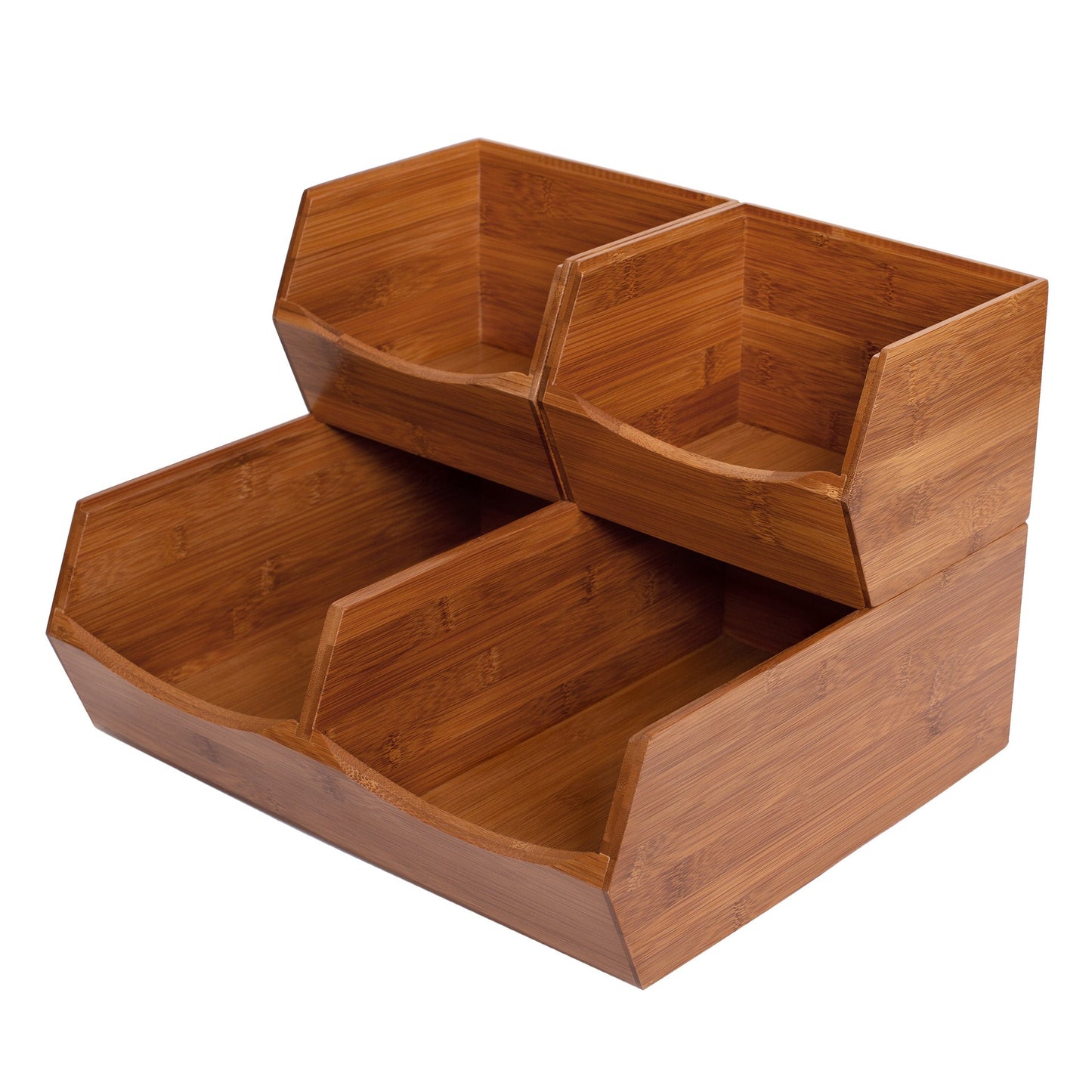 Bamboo Bin Organizer Set