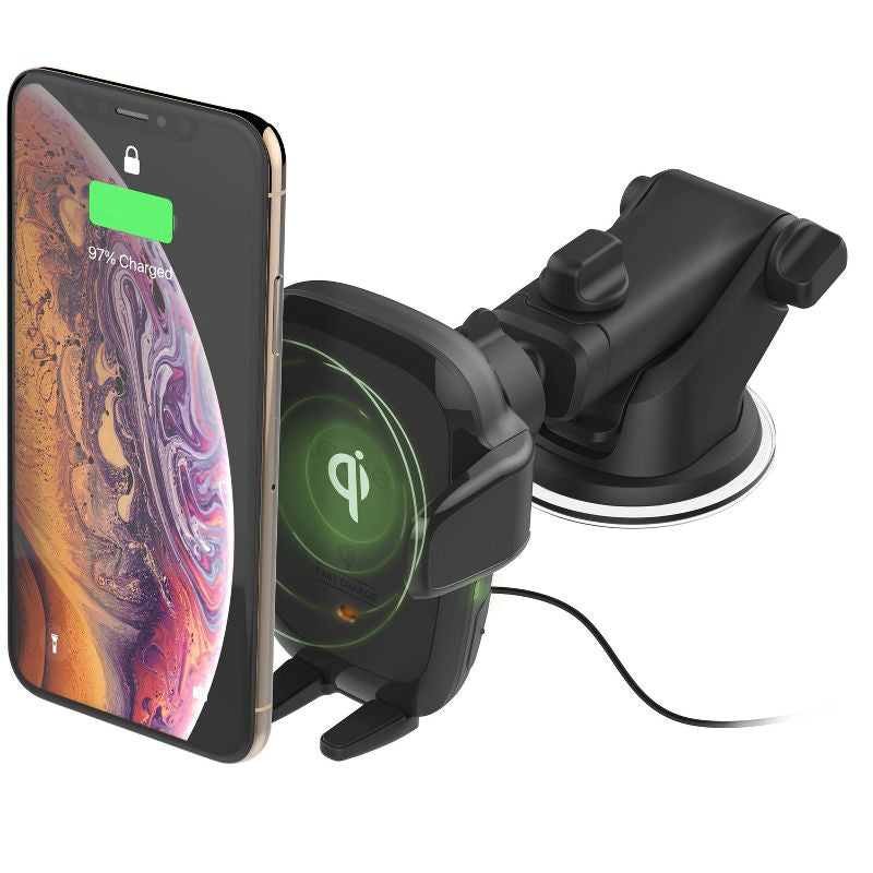 iOttie AutoSense Wireless Dash & Windshield Mount with 10W Qi Wireless Charging Mount - Negro