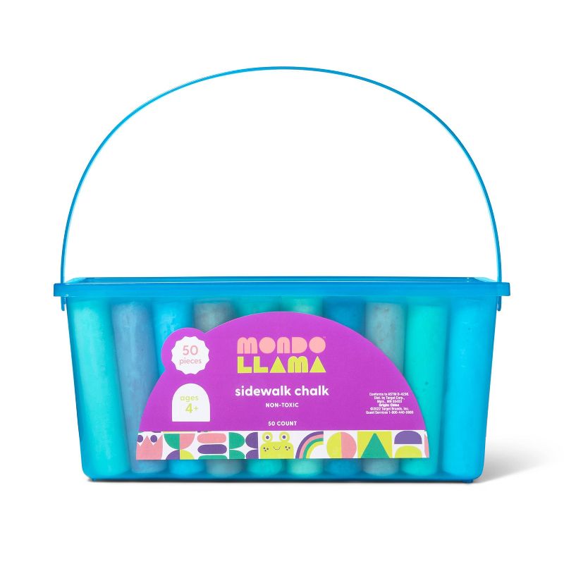 Juego de tiza de acera de 50 piezas con caja azul - Mondo Llama™