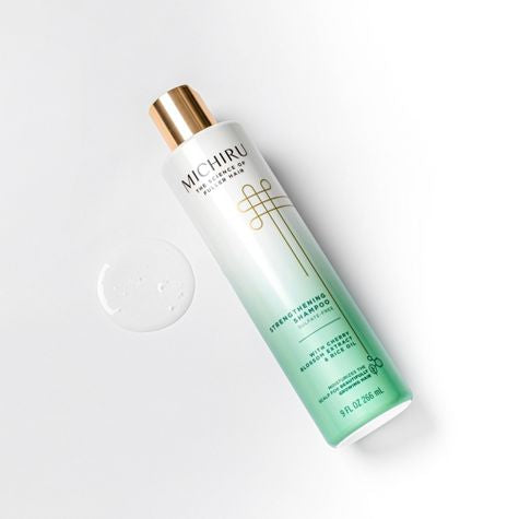 Champú fortalecedor sin sulfato de extracto de flor de cerezo Michiru y aceite de arroz - 9 fl oz