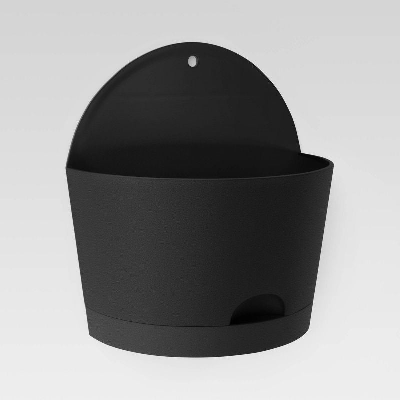 2 piezas de macetas de pared de riego automático de medio círculo para exteriores de 8"x4.75" - Room Essentials™