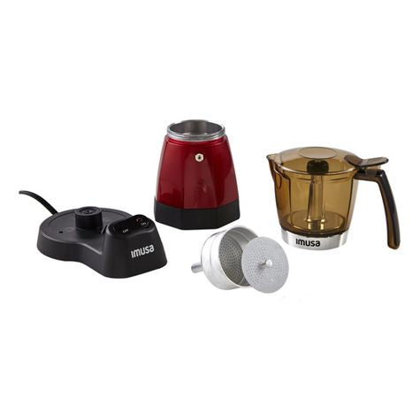 IMUSA Electric Espresso/Moka Maker Red - 6 tazas