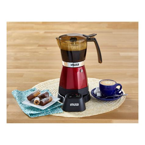 IMUSA Electric Espresso/Moka Maker Red - 6 tazas