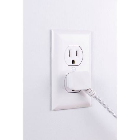 Cable de extensión polarizado Cordinate 8' 3 Outlet Gris/Blanco