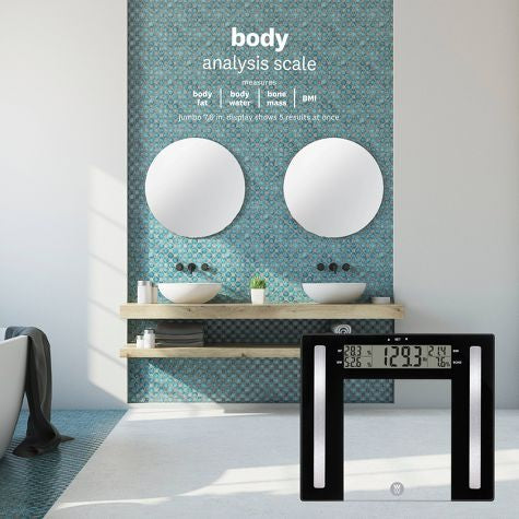 Escala de análisis corporal clara con acentos negros - Weight Watchers- conair