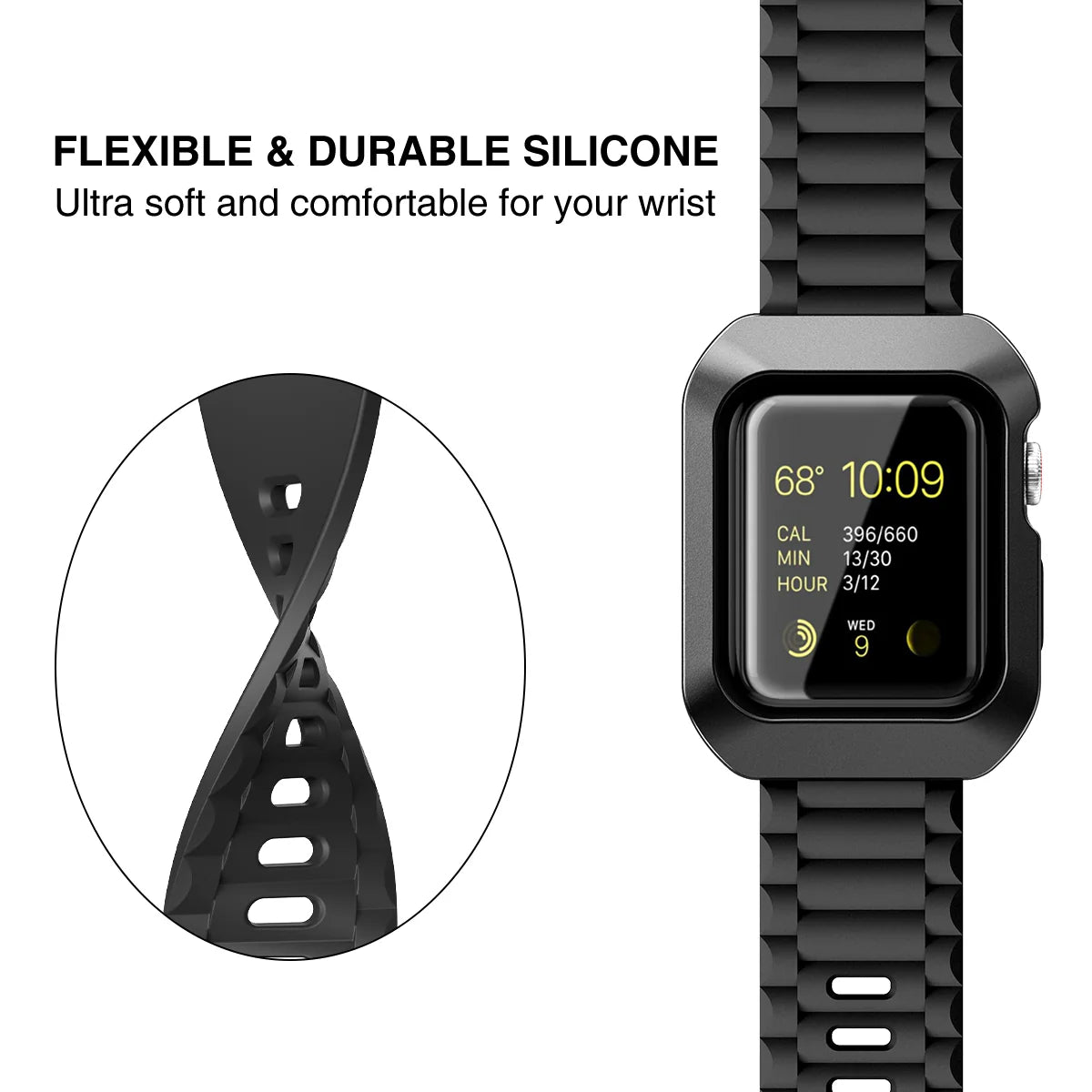 Funda Dexnor para Apple Watch 44 mm Series 6/SE/5/4 negro