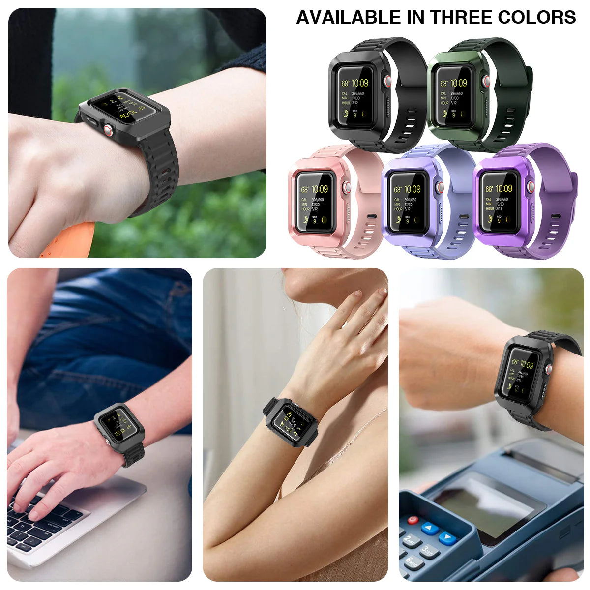 Funda Dexnor para Apple Watch 44 mm Series 6/SE/5/4 negro