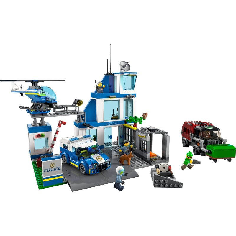 Juego de juguetes y helicópteros para camiones de la estación de policía de LEGO City 60316