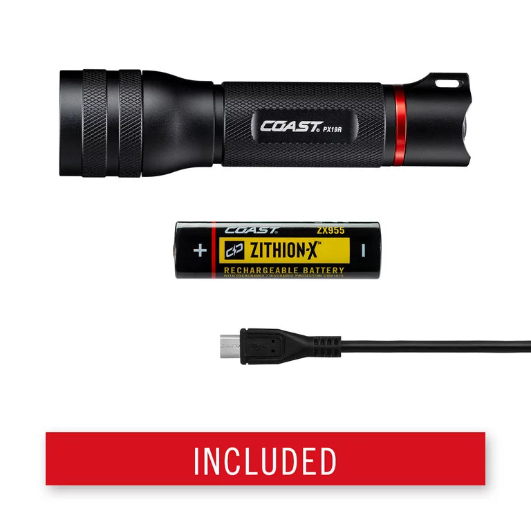 Linterna LED de mano COAST PX19R recargable Plus de 2600 lúmenes, 5,7 oz.