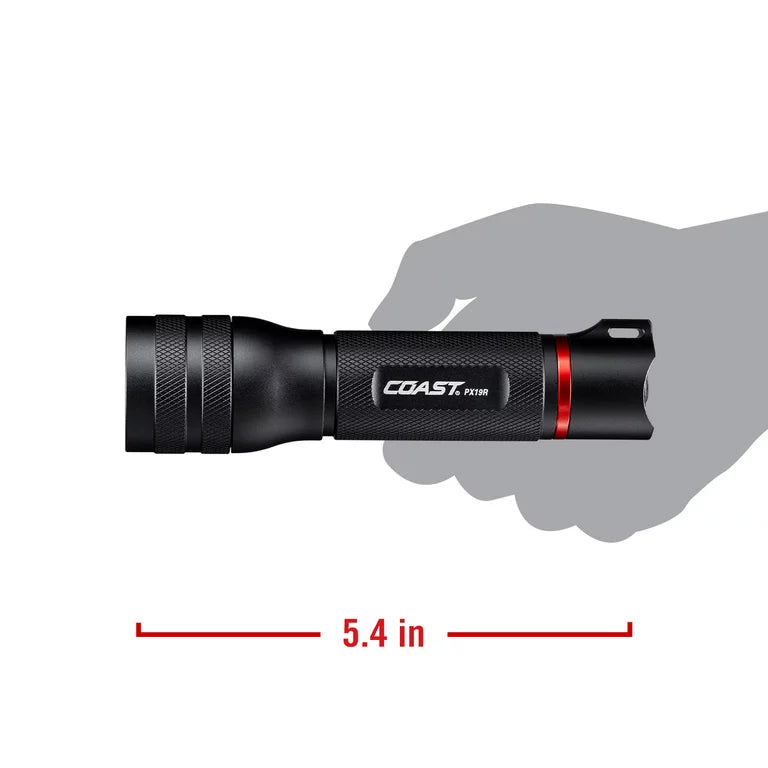 Linterna LED de mano COAST PX19R recargable Plus de 2600 lúmenes, 5,7 oz.