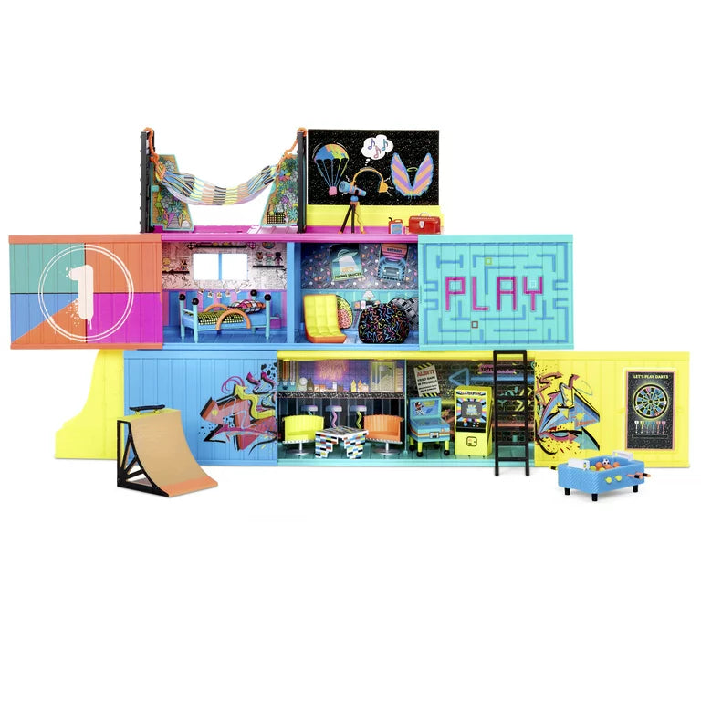 LOL Surprise Clubhouse Playset con más de 40 sorpresas y 2 muñecas exclusivas, gran regalo para niños de 4 a 6 años