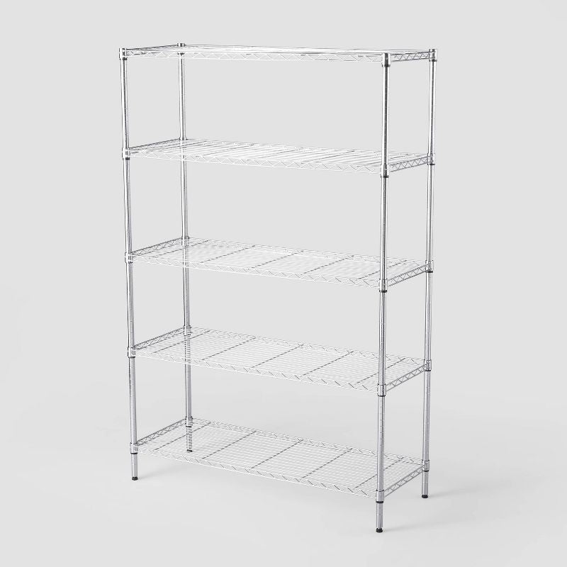 Estantería de alambre de 5 niveles - Brightroom™ cromada