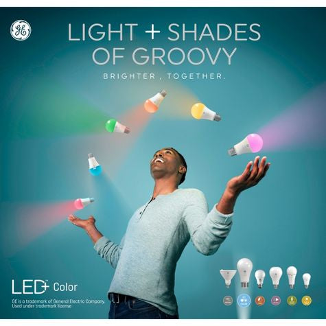 Bombillas LED decorativas que cambian el color con control remoto GE 2pk