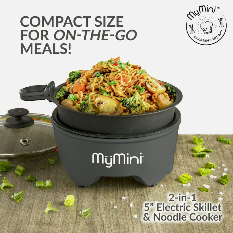 MyMini Hervidor de fideos de 5 pulgadas y olla caliente eléctrica de sartén, Blackberry (3,7" x 5,25", 1,25 Lb)