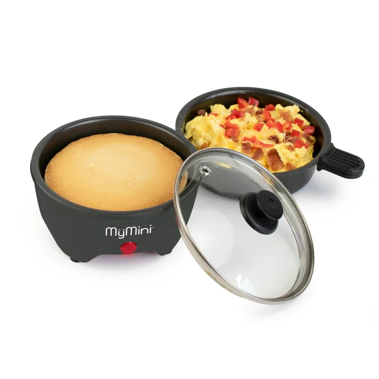 MyMini Hervidor de fideos de 5 pulgadas y olla caliente eléctrica de sartén, Blackberry (3,7" x 5,25", 1,25 Lb)