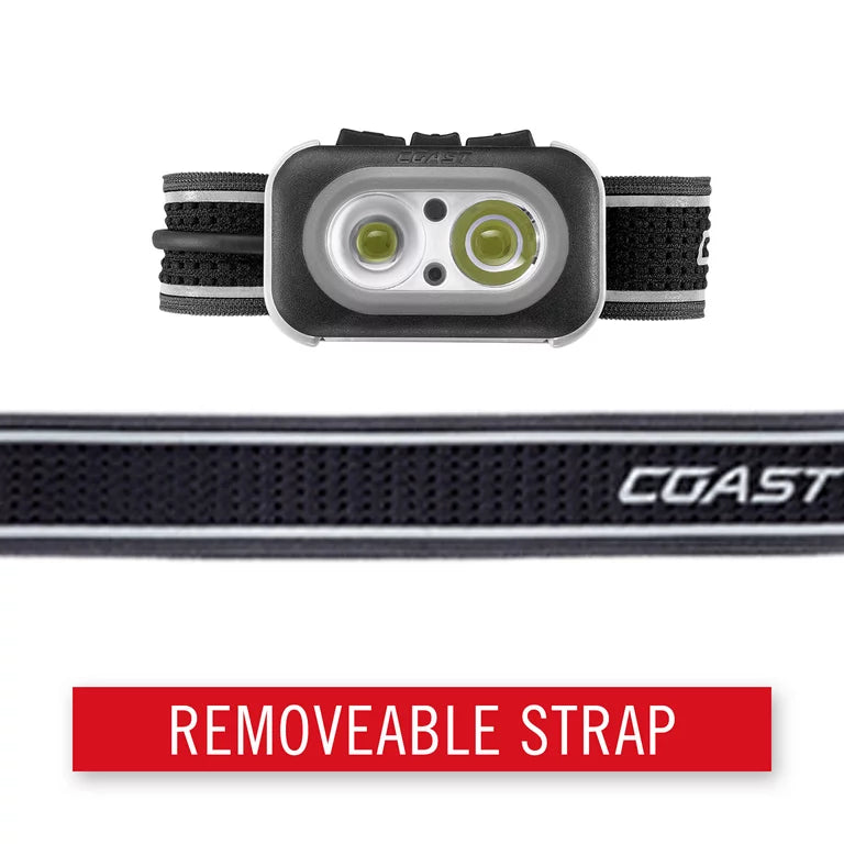 COAST RL27R Recargable más carga trasera Faro LED tricolor de 1000 lúmenes, 4,9 oz.
