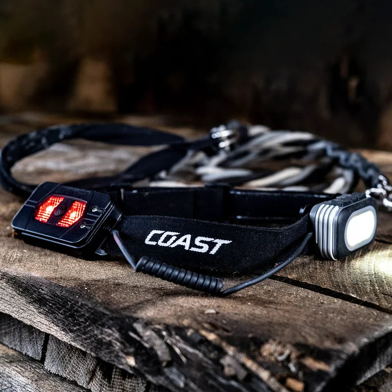 COAST RL27R Recargable más carga trasera Faro LED tricolor de 1000 lúmenes, 4,9 oz.