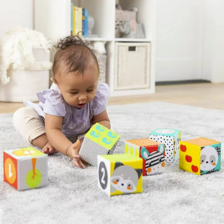 Bloques de baño Infantino Colors & Numbers para bebés y niños pequeños, juego de 6 piezas