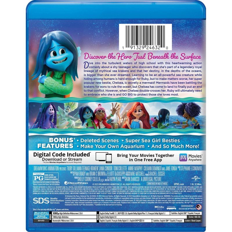 Ruby Gillman, Teenage Kraken (Blu-ray + DVD + Digital)