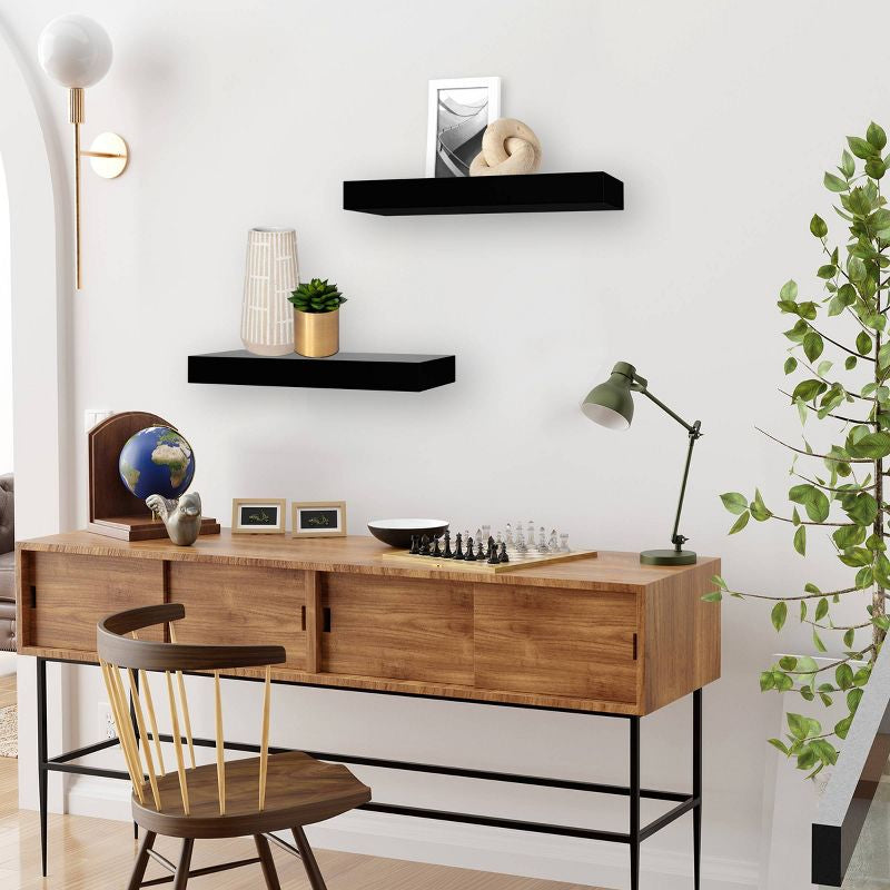 Juego de 2 estantes de pared de madera de 16" - Threshold™