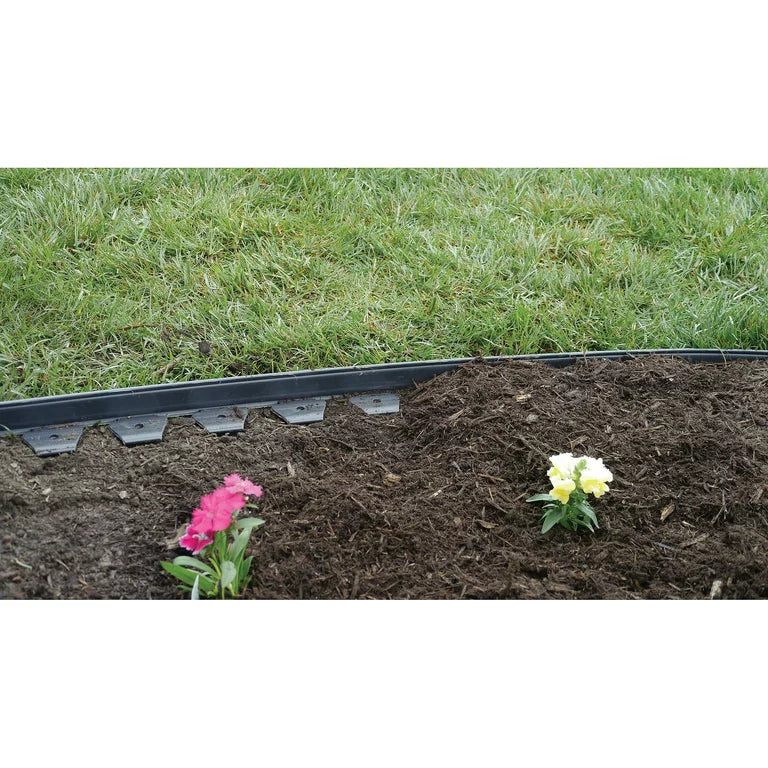 Kit de proyecto de bordes de paisaje EasyFlex No-Dig, 30pies, negro. Set completo
