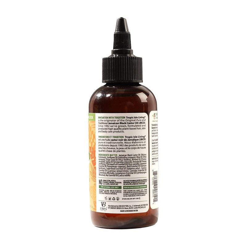Aceite para el crecimiento del cabello de ricino negro de Tropic Isle Living Jamaican - 4 oz