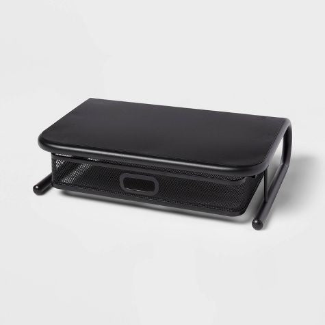 Soporte de monitor de malla con cajón negro - Brightroom™